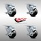 Service Caster 3.5 Inch SS Hard Rubber Wheel Swivel Top Plate Caster Set with Brake SCC SCC-SS20S3514-HRS-TLB-4 - alternate 5